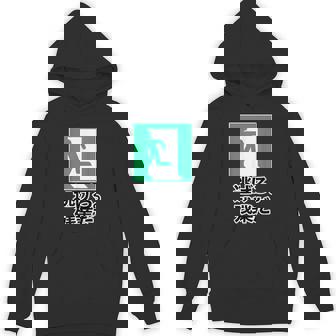 逃げろ。残業だ（非常口）イラスト（Stop！残業）【変なデザイン屋さん】 パロディ 面白い デザイン Hoodie - Kawaiitshirt