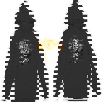 野生動物愛好家のためのアングリータイガー グラフィック パーカー - Kawaiitshirt