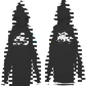 面白くてかわいい牛と鶏 牛柄 卵 漫画 パーカー - Kawaiitshirt