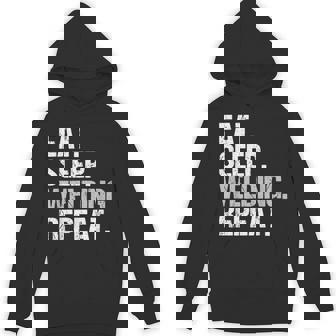 食べる睡眠溶接リピート溶接機 Hoodie - Kawaiitshirt