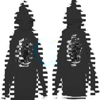 黒猫 三日月 セーラームーンフェイズ 占星術 ペット愛好家 パーカー - Kawaiitshirt