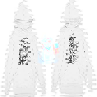 4Th Of July Patriotic Labrador Retriever Cowboy Dog Usa Flag Hoodie - Monsterry