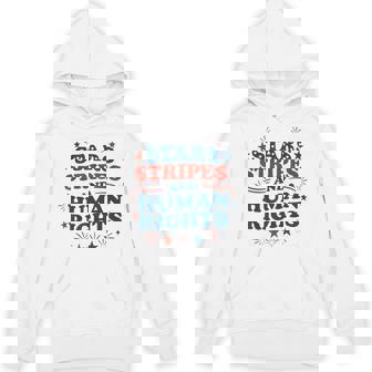4Th Of July Stars Stripes & Human Rights Women's Rights Hoodie - Thegiftio UK