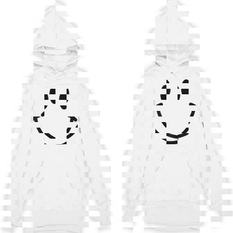 70S Yellow Smile Face Happy Smiling Positive Retro Hoodie - Thegiftio