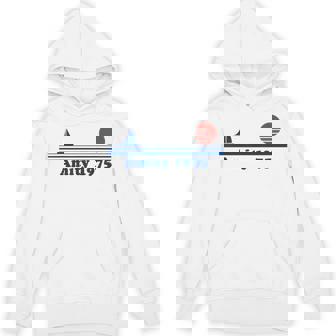 Amity 1975 Sunset Sailboat Sunrise Summer Ocean Vacation Hoodie | Mazezy