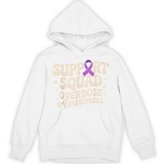 In August We Wear Purple Overdose Awareness Purple Ribbon Hoodie - Thegiftio