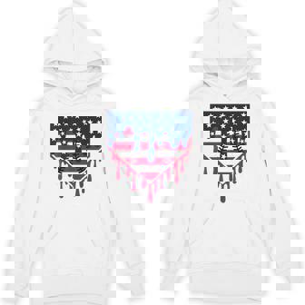 Baseball Drip Boy Ice Cream Patriotic American Flag 4Th July Hoodie | Mazezy
