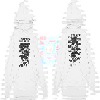 Baseball Ice Cream Red White & Drippy 4Th Of July Patriotic Hoodie - Monsterry