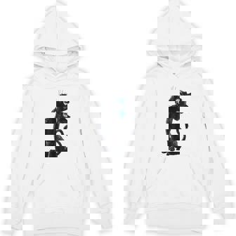 Black Cat Lazy Cute Cat Meme Spooky Button Eyes Kitty Lovers Hoodie - Monsterry