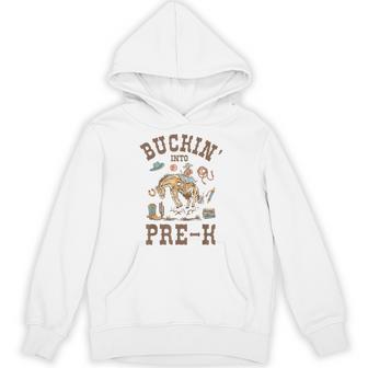 Burkin' Into Preschool Western Cowboy Pre-K Squad Hoodie - Thegiftio UK