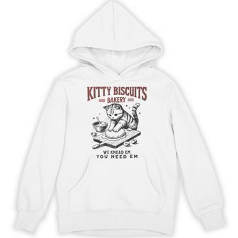 Cat Kneading Kitty Biscuits Bakery We Knead Em You Need Em Hoodie - Thegiftio UK