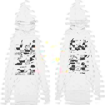 Cats Reading Books Cat Lover Kitten Reading Book Lover Hoodie - Thegiftio
