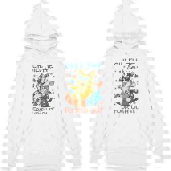 Chill The Fourth Out Cute Corgi Patriotic 4Th Of July Hoodie | Mazezy