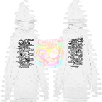 Christmas In July Santa Summer Beach Vibes Hawaiian Hoodie | Mazezy