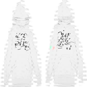 Ciao Bella Italian Flag Heart Italy Souvenir Hoodie - Thegiftio
