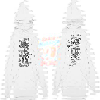 Eating Hotdogs For Two 4Th Of July Pregnancy Announcement Hoodie - Thegiftio