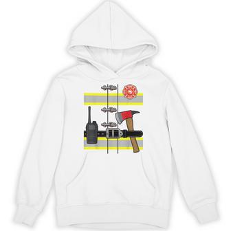 Firefighter Uniform Costume Halloween Fireman Hoodie | Seseable UK