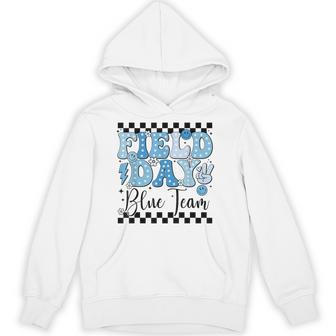 Fun Field Day Blue Team Color Field Trip Game Competition Hoodie - Thegiftio UK