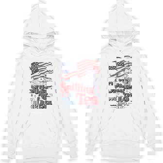 4Th Of July Spilling The Tea Since 1773 Usa Flag Hoodie - Monsterry