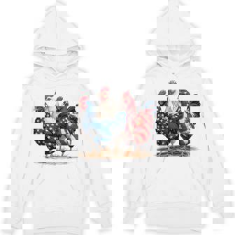 American Flag Rooster Independence Day 4Th Of July Men Hoodie - Thegiftio UK