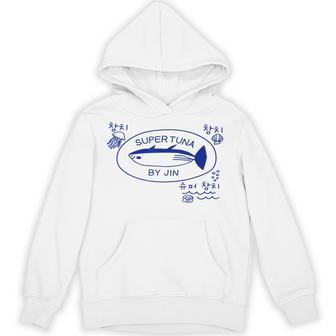 Super Tuna Drawing Tuna Fish Jin Super Tuna Kpop Hoodie | Mazezy