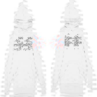 Usa Fireworks Couple Just Here For The Fireworks Hoodie | Mazezy