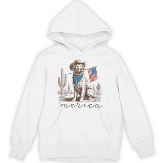 Golden Retriever 4Th Of July Cowboy Independence Us Flag Hoodie - Thegiftio UK