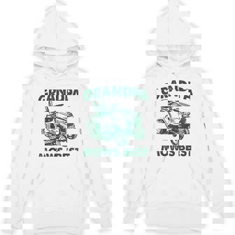 Grandpa Mows Best Best Lawn Mowing Mowing Gardener Father's Hoodie - Thegiftio