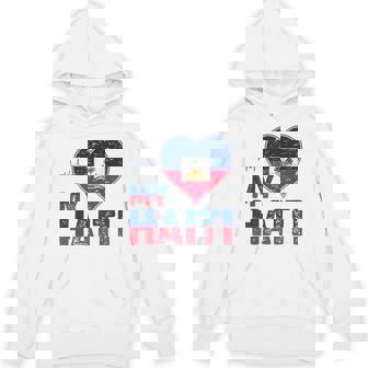 Haitian Flag Day Love Haiti Heart Haitian Roots Haiti Flag Hoodie - Thegiftio UK