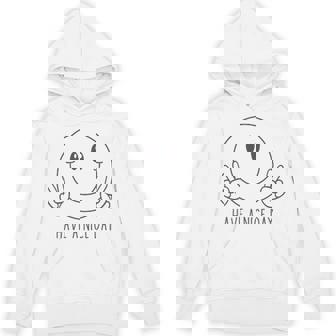 Have A Nice Day 70年代 かわいい ハッピーピース ハンドサイン スマイルフェイス パーカー - Kawaiitshirt