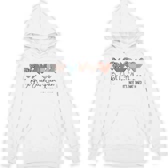 Heart Retro Vintage Be A Decent Human It's Not That Hard Hoodie - Thegiftio