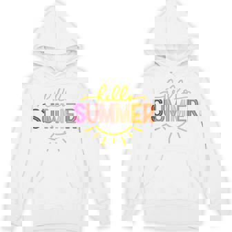Hello Summer Cool Colorful Popsicle Graphic Hoodie - Thegiftio UK