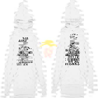 Hiking Is Just Walking With Snacks Bear Hiking Retro Hoodie - Thegiftio UK
