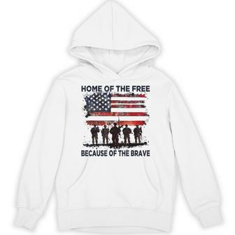 Home Of The Free Because Of The Brave 4Th Of July Hoodie - Thegiftio UK
