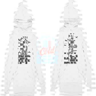 It's A Bad Day To Be A Cold Beer Vintage Us Flag 4Th Of July Hoodie - Thegiftio UK