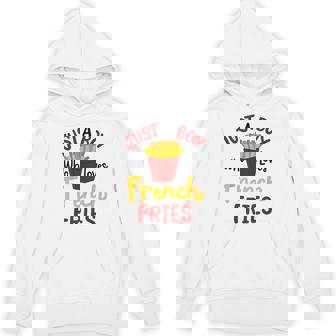 Just A Boy Who Loves French Fries フライドポテト じゃがいも ヴィーガン Hoodie - Kawaiitshirt