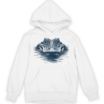 Just Chillin’ Gator Minimal Alligator Eyes Above Water Hoodie - Thegiftio UK