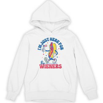 Im Just Here For The Hot Dog Wieners 4Th Of July Hoodie - Thegiftio UK