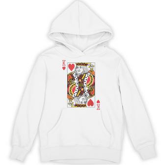 King Of Hearts Royal Flush Group Costume Playing Card Hoodie - Thegiftio UK