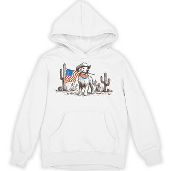 Merica Golden Retriever Dog American Flag Western Patriotic Hoodie - Thegiftio UK