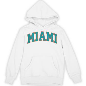 Miami Throwback Print Classic Hoodie - Thegiftio UK