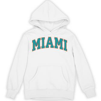 Miami Throwback Print Classic Hoodie - Thegiftio UK