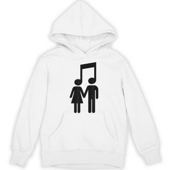 Music Note People Love Stick Figures Holding Hands Hoodie - Thegiftio UK