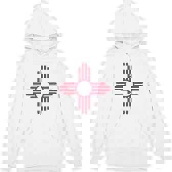 New Mexico Flag Zia Sun Symbol Hoodie - Thegiftio