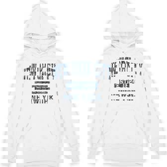 New York City New York Ny ビンテージスポーツデザイン ネイビープリント パーカー - Kawaiitshirt