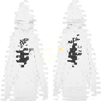 No Kings In America Black Cat Cat Kicking Crown Hoodie | Mazezy