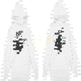 Nope No Kings In America Black Cat Pro Democracy Hoodie - Thegiftio UK