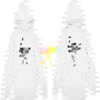 Ostrich African ダチョウ Animal Watercolor Graphic パーカー - Kawaiitshirt