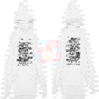 Patriotic Cats American Flag Cat Happy 4Th Of July Hoodie - Thegiftio