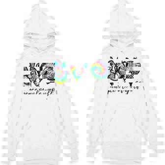 Peace Love Golf Player Tie Dye Golf Lovers Hoodie - Thegiftio UK